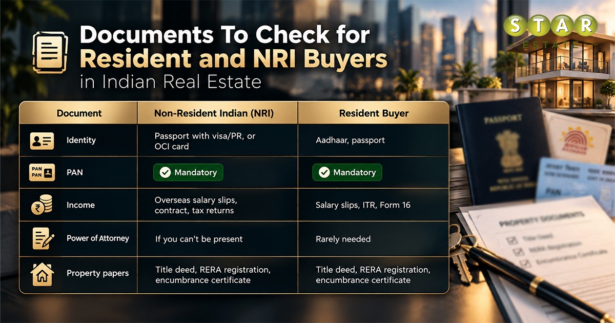 Document Checklist for NRI and Resident buyers